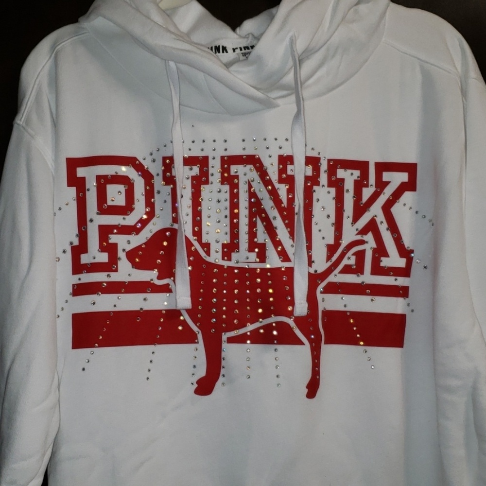 VS Pink dog bling hoodie